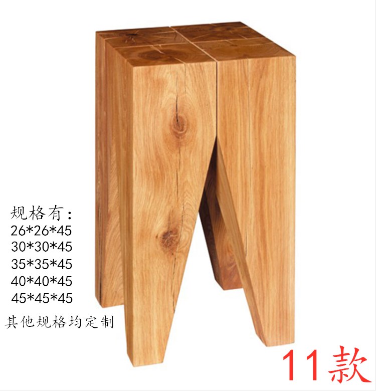 Taburetes de madera de tronco de alojamiento nórdico taburetes de madera maciza taburetes de asiento taburetes de madera maciza
