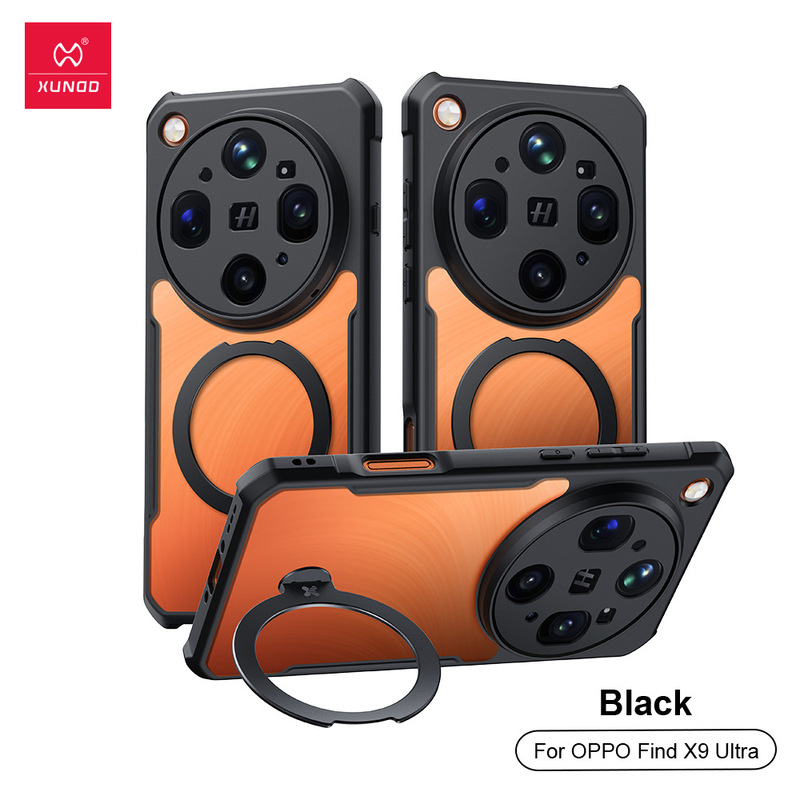 Xundi Findx9Ultra Magnetic Stand Phone Case Cross-Border Hot Selling Suitable for Oppo X9Ultra Anti-Fall Protection