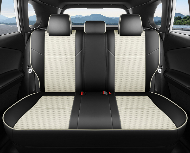 2026 New Corolla Perforated Leather Seat Cover, Universal for All Seasons, Wear-Resistant Car Seat Cushion, Full-Coverage Special Seat Cover