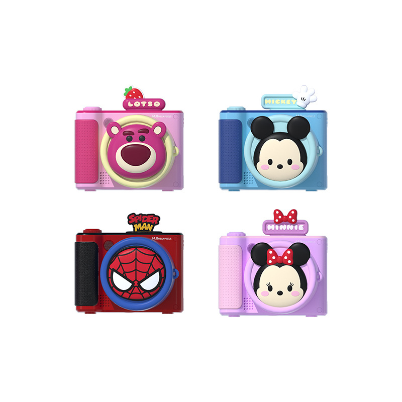 Genuine Mickey Minnie lente giratoria con zoom de 8x cámara digital para niños cámara con pantalla volteada con soporte