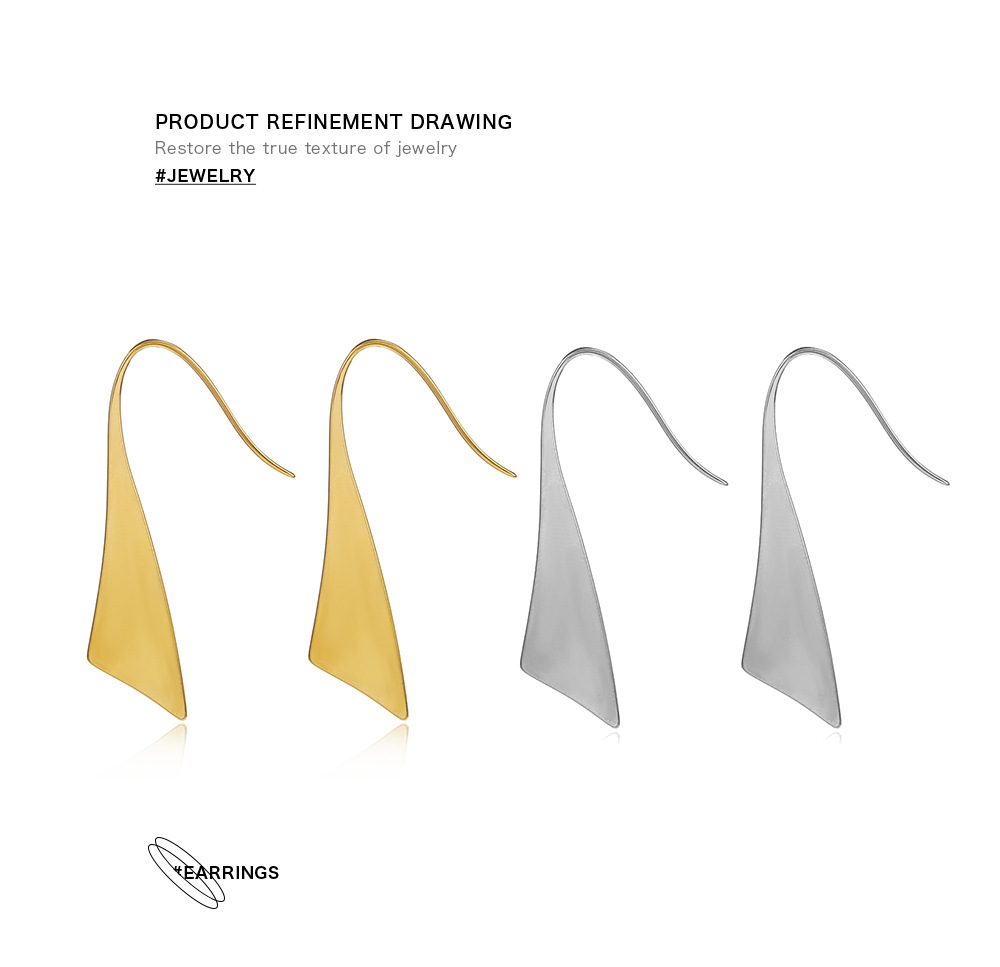 Simple Style Geometric Stainless Steel Plating Drop Earrings 1 Pair