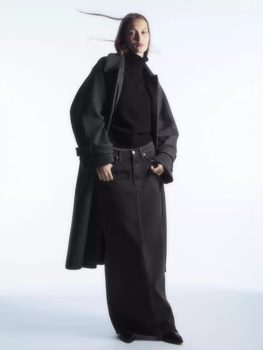 クラシックなファッショナブルなヘリンボーン柄イカウールコート、女性用ミドル丈、冬の新作、ゆったりとした厚手のコート