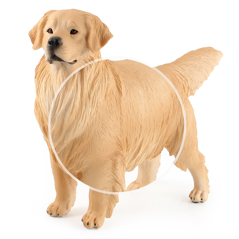 Original nuevo modelo de perro de simulación para niños hecho a mano estático perro mascota Golden Retriever VIP juguete de decoración sólida