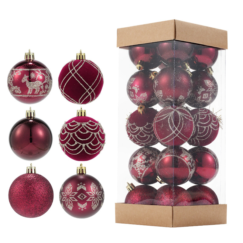 Nuevos productos Bolas de Navidad caja de polvo de polvo adhesivo de polvo de polvo de plástico colgante de árbol de Navidad decoración de escena image 5