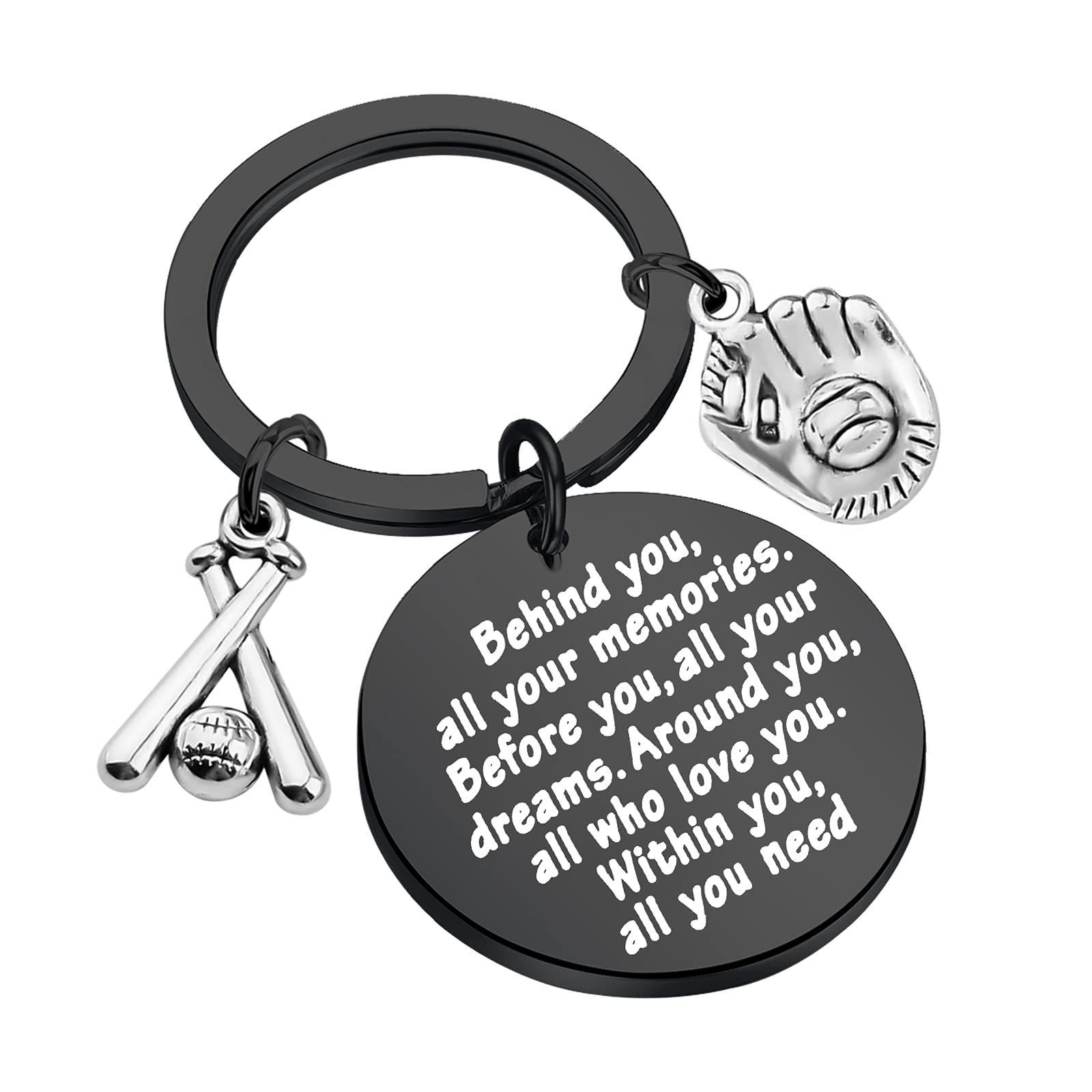 Keychain Classification 1 Piece Quantity Daily Occasion 201 Stainless Steel Material Modern Style Letter Baseball 201 Stainless Steel Unisex Unisex Keychain