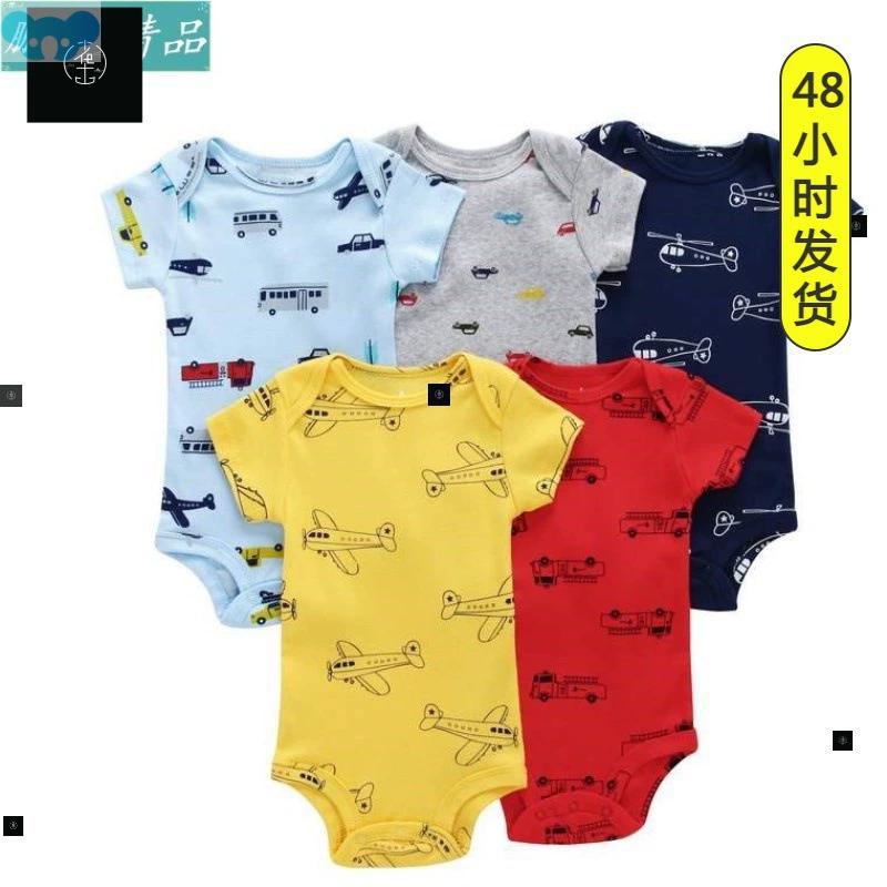 Летняя одежда для новорожденных, хлопковый модный комбинезон, 5 шт.