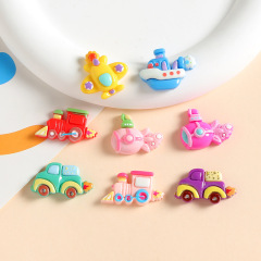 アニメ列車汽船飛行機交通手段樹脂小部品手作りdiy洞靴ボタンアクセサリー部品