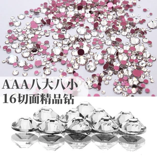 奥地利水晶平底钻批发红底粉底美甲水钻美甲饰品奢华金底圆钻混装