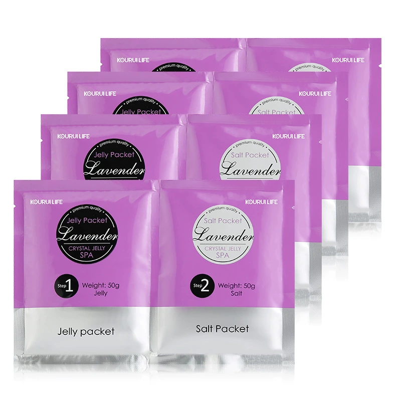 Лавандовая кристальная соль для ванн, гель для ванн для ног, кристальная грязевая соль для ухода за ногами, пакет для ухода за ногами, кросс-граничная доставка