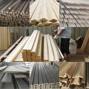 Wholesale solid wood line decorative wood door line solid wood semicircle wood veneer solid wood skirting line edge strip