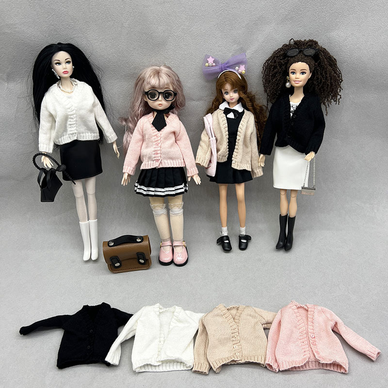 6-Inch 11.5-Inch Baby Doll Sweater Toy Coat Supermodel Doll Dress-Up Clothes Knitted Sweater