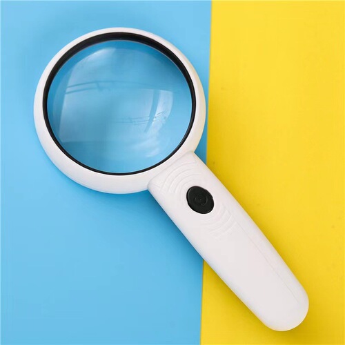 Handheld high-definition elderly reading acrylic lens with light 6H-2-3-4-5C magnifying glass USB charging/battery