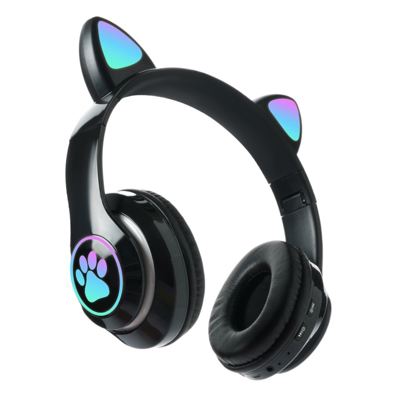 Transfronterizo nuevo B39C STN-28 orejas de gato lindo auricular luminoso auricular inalámbrico Bluetooth