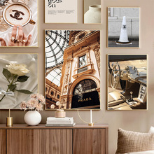 北欧ins风杂志高级感挂画时尚海报装饰画卧室摆画落地服装店壁画