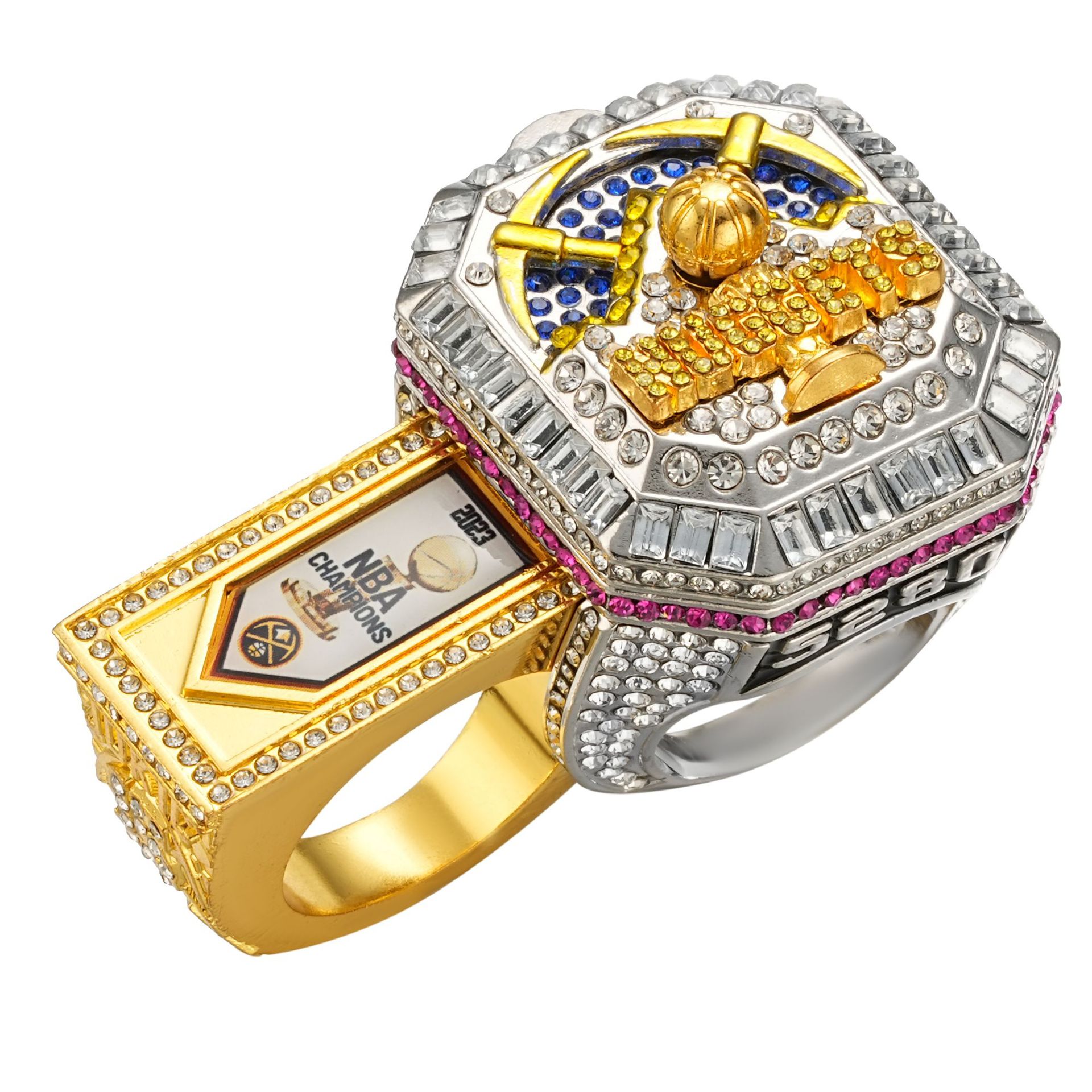 2023 NBA Denver Nuggets Total Gold Champions Ring Factory Direct…