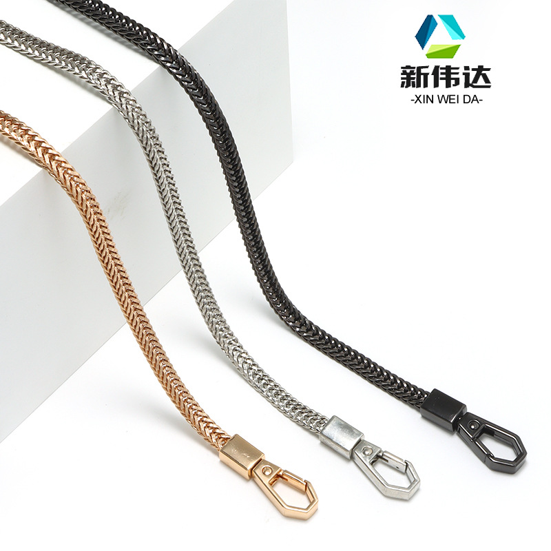 Cadena de repuesto para bolso cadena plana tipo serpiente cola de zorro correa metálica para hombro estilo simple