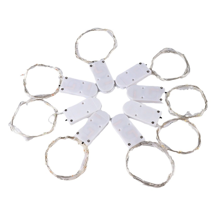 2032 Botón Batería Luz Decoración Ramo Caja de regalo Festival Navidad Artesanía Colgante con cadena de luces pequeñas led