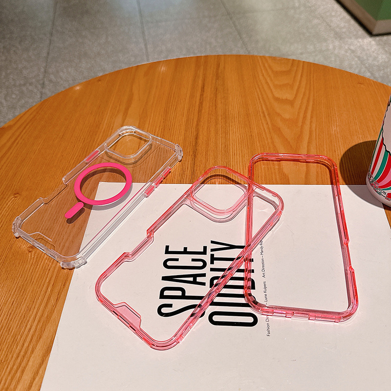 Magsafe Magnet Case Transparente Aplicable IP16 Promax Case Delgada Segunda Generación Colorido 3 - en - 1 Resistente a Caídas