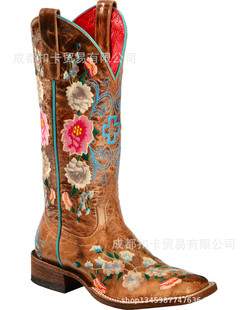 WOMEN'S ROSE GARDEN COWGIRL BOOTS����ţ�д̽���Ͳ��ͲѥX373