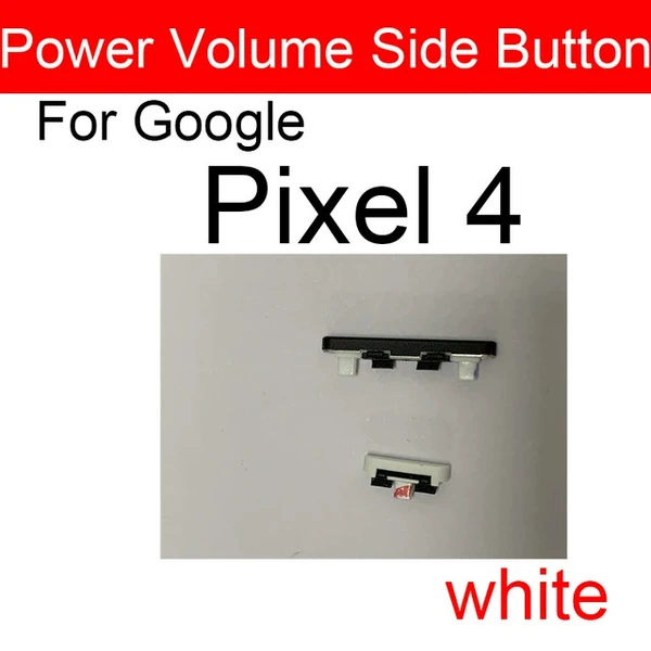 Pixel 4 side keys set of white