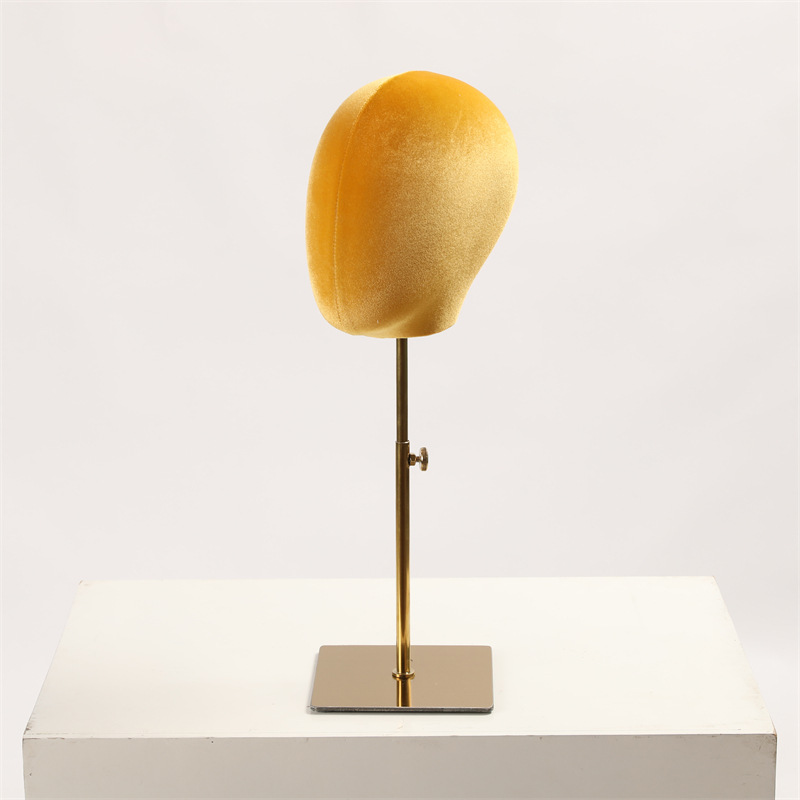 Soporte de Cabeza de Maniquí para Sombreros y Pelucas de Terciopelo para Escaparates