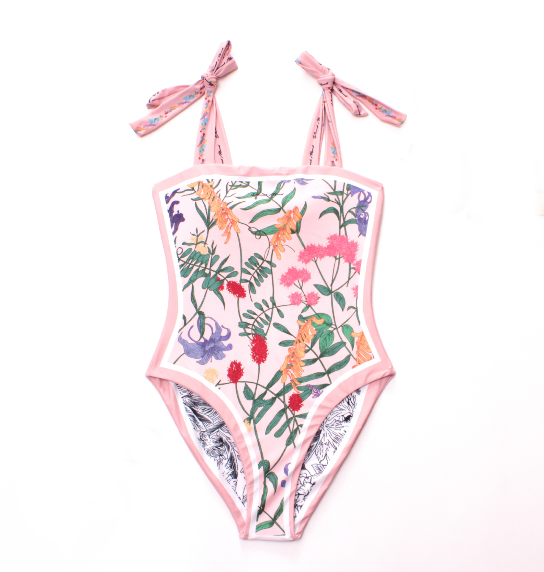 Jinmei 2022 New Swimsuit Canada Retro French Double-sided Printing Sexy Slim Retro Hot Spring Swimsuit Women