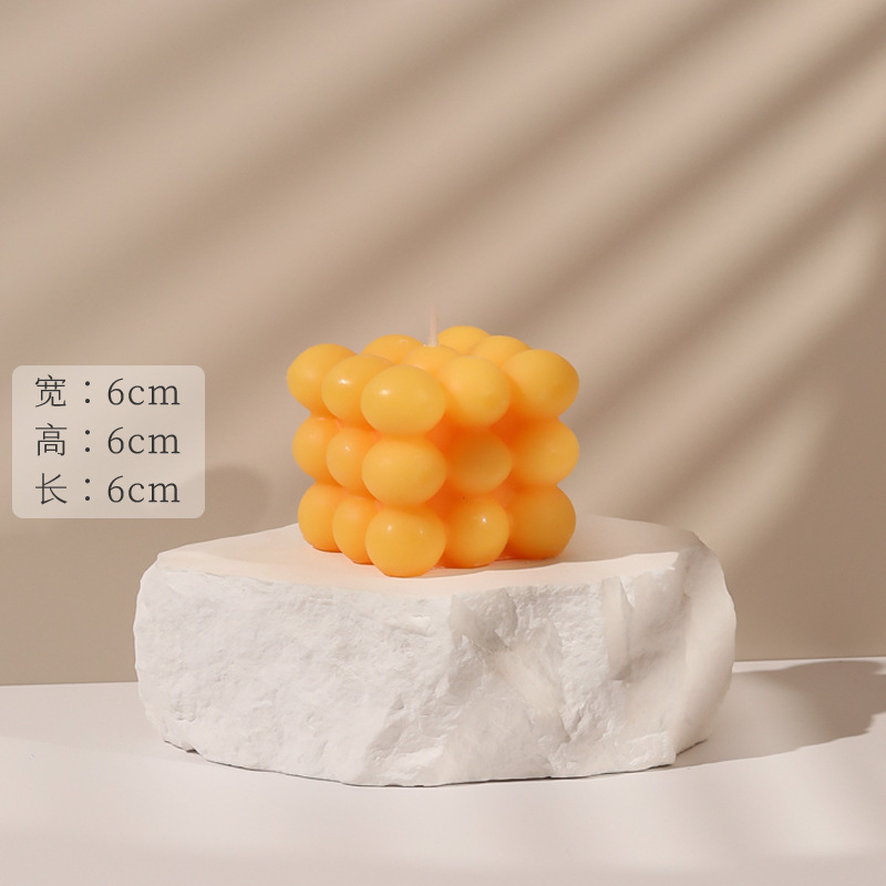 옐로우 루빅스 큐브 캔들(카모마일)