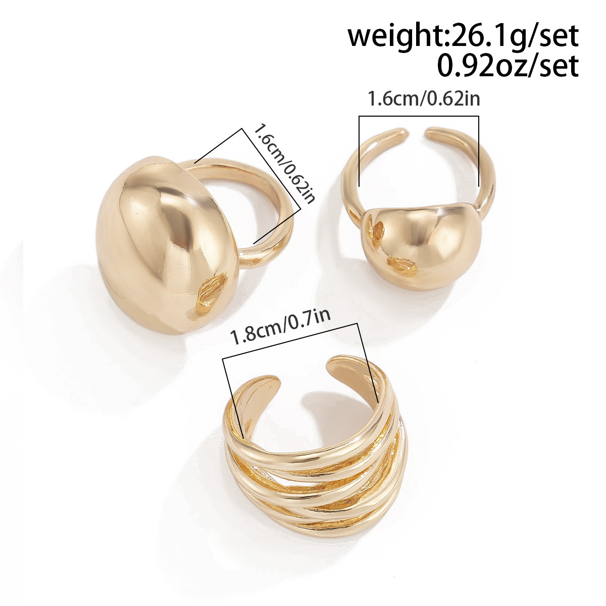 27g Weight Rings Classification 1 Set Quantity Holiday, Banquet, Selfie Occasion Alloy Material Printing Pattern Women's Gender Plating Design Punk Style Punk Printing Alloy Plating Women's Rings 4