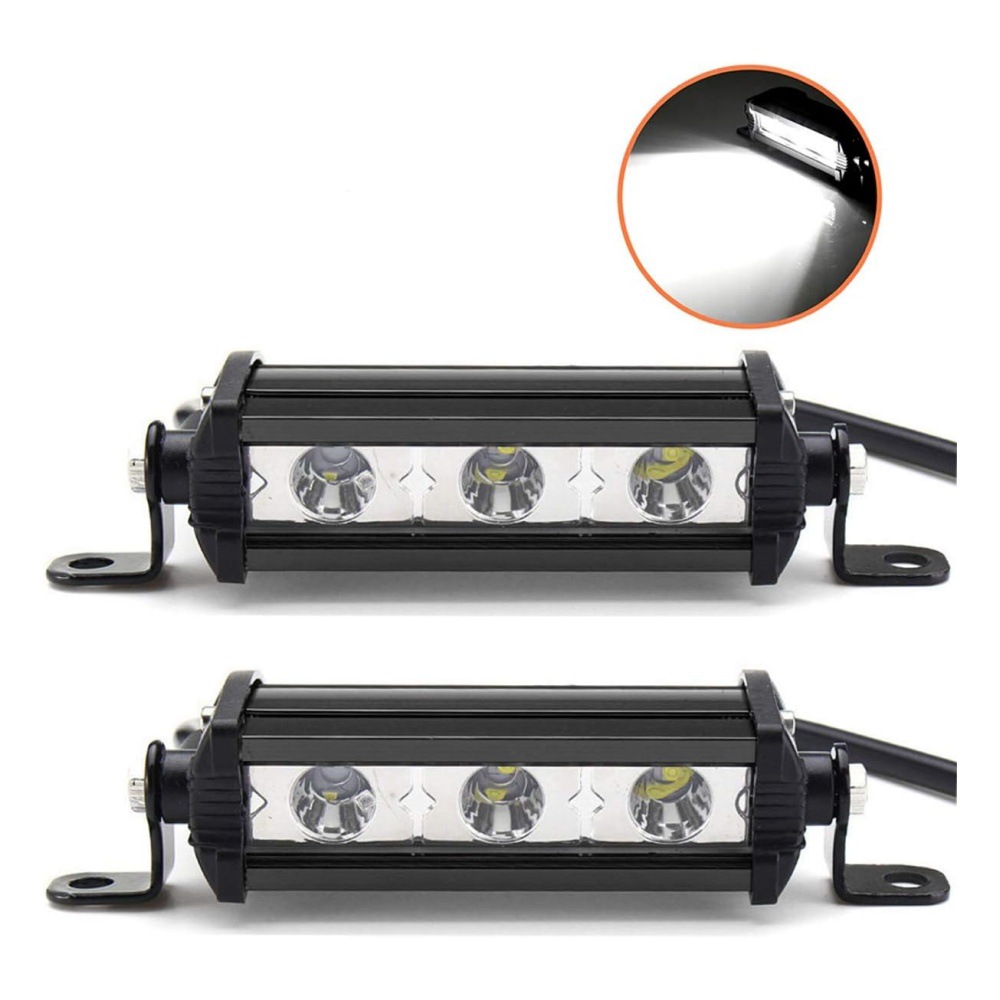 Cross-Border Automotive Led Work Light Ultra-Thin Single-Row Strip Light 3Led 9W Off-Road Vehicle Roof Light Modification Inspection Light