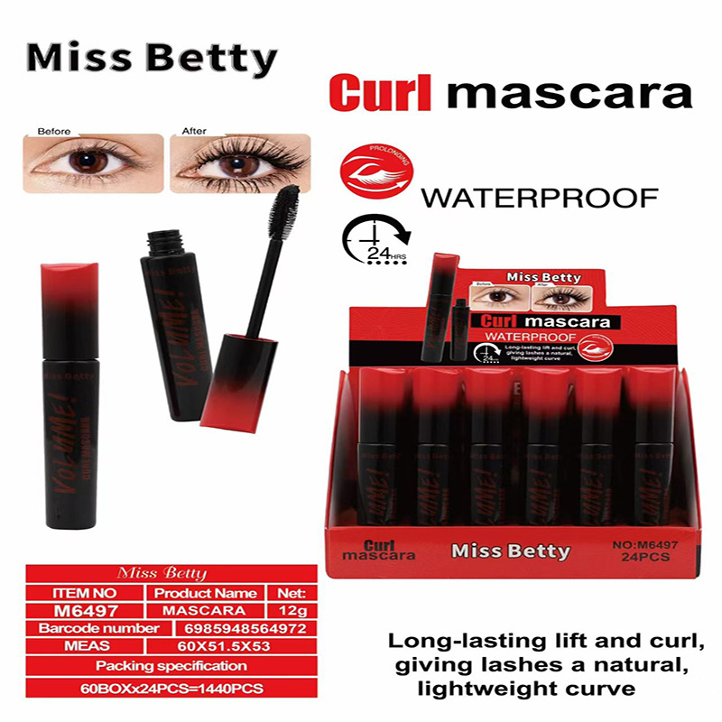 Nuevos productos de comercio exterior transfronterizo MissBetty densa rímel impermeable maquillaje mascara crema mascara al por mayor