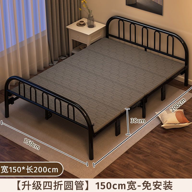 折叠床家用双人床出租屋午休午睡简易便携成人铁床结实耐用单人床|undefined