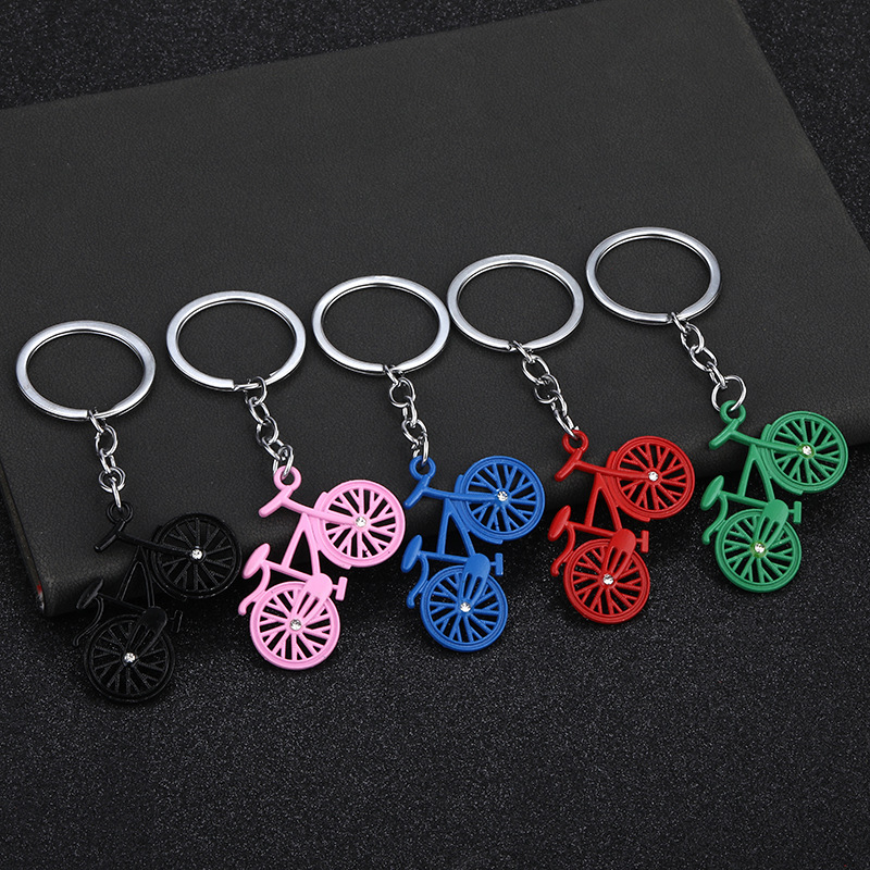 Alloy Bicycle Keychain Pendant Student Couple Gift Bag Car Key One Yuan Two Yuan Store Supply