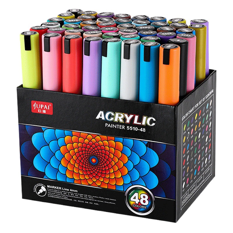 Marcador de acrílico a base de agua pluma de pigmento marcador de cerámica transfronteriza modelo de marcador de color caliente pluma de graffiti