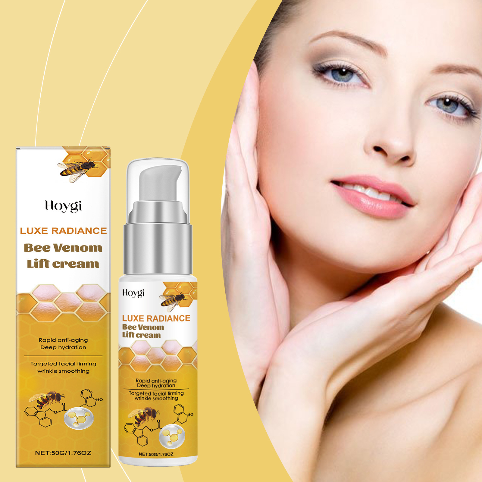 Hoygi Bee Venom Care Gentle Nourishing Moisturizing Cream for Smooth and Radiant Facial Skin Daily Skincare Cream