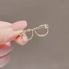 Cartoon small advanced glossy glasses, universal brooch, pin, accessory, Japanese and Korean, high-quality style, simple and elegant design