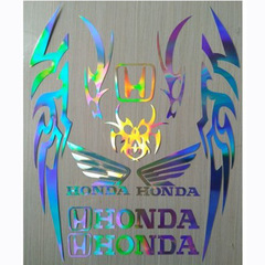 Motorcycle sticker personalized decal phantom warlord car sticker flame wing wrap set iridescent reflective car decal