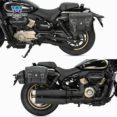 infinite CU250 backrest modification tail shelf, Motorcycle bumper - cu250-leftright-medium-style-retro-bag