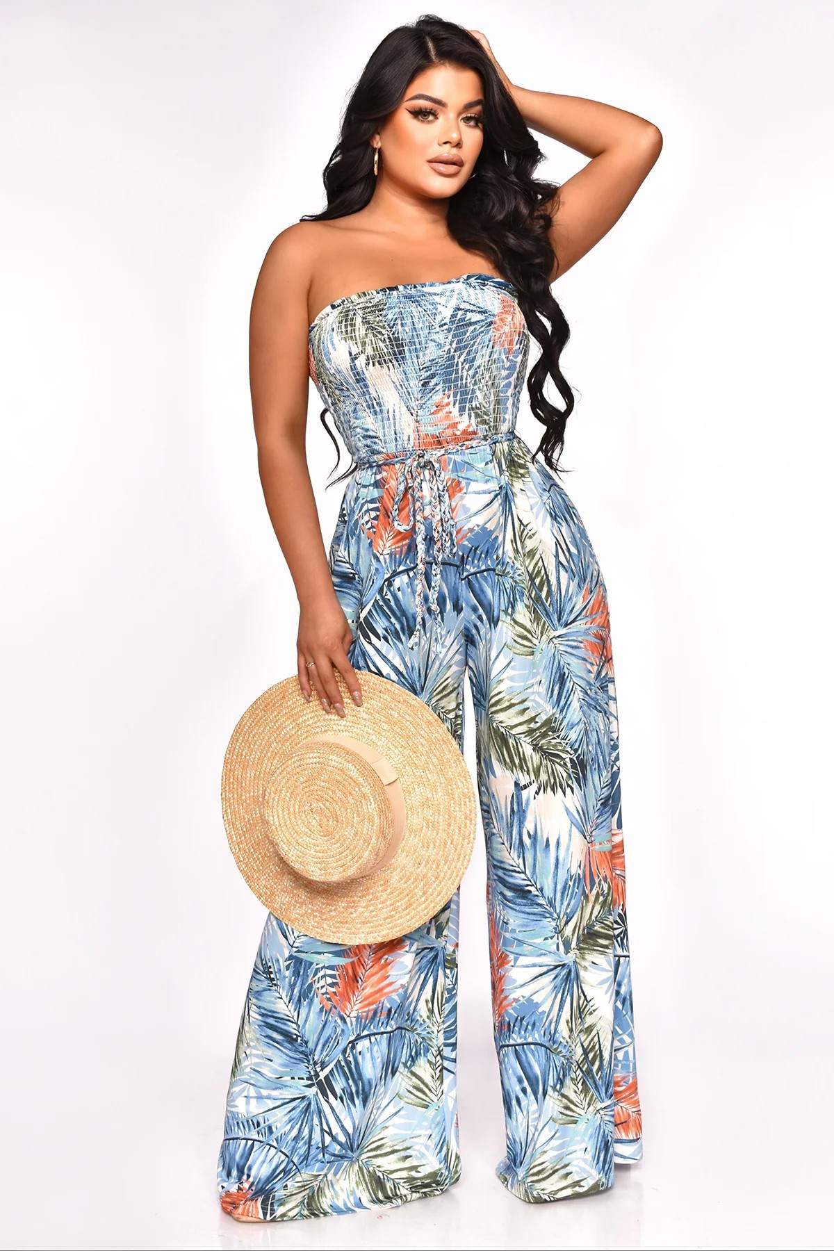 High Elasticity Elasticity Holiday, Daily Occasion Women'S Holiday Daily Casual Vacation Stripe Leaves Full Length Printing Belt
