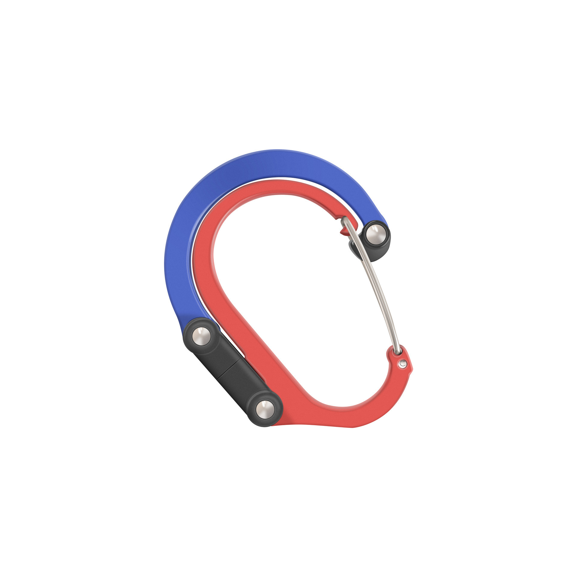 Mosquetón multifuncional al aire libre aleación de aluminio tipo D turismo montañismo escalada en roca hebilla rápida gancho giratorio de 360 grados al por mayor