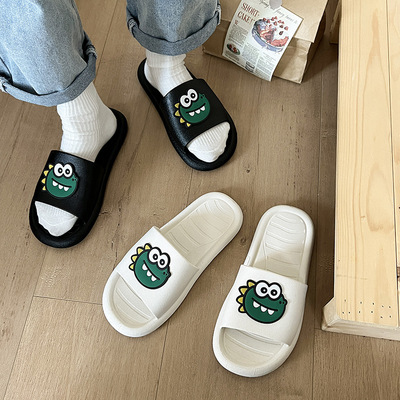 拖鞋女夏季居家室内家用情侣卡通可爱洗澡防滑踩屎感拖鞋男士外穿|ru