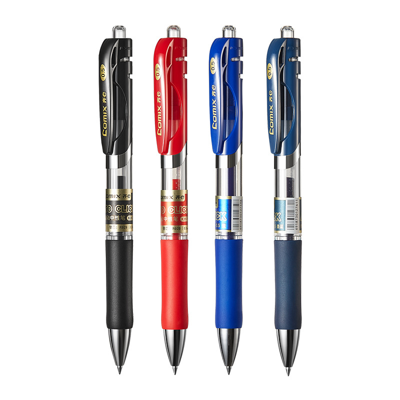 코믹스 K3511 쓰기 프레스 젤 펜 0.5MM 총알 젤 펜 프레스 도매 12 PCs/box