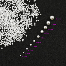 多规格高亮迷你1.0纯白整圆珍珠光滑不掉皮diy配饰美甲饰品批发