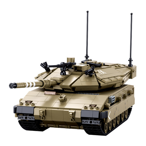 Little Luban 1022 building blocks Merkava infantry fighting vehicle remote control tank military model boy educational assembly toy