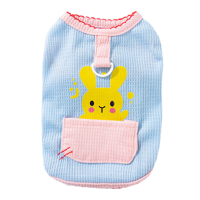 Gato verano transpirable gato sin pelo gatito dibujos animados conejo bolsillo chaleco de dos patas perro peluche ropa para mascotas