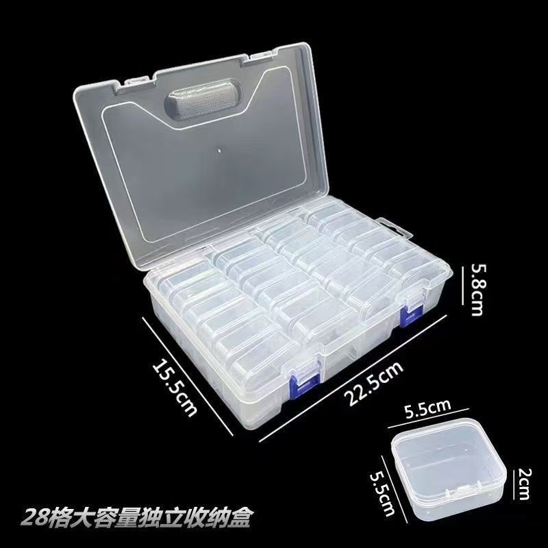 Accesorios DIY piezas de joyería cuentas transparentes caja de almacenamiento pendientes caja de almacenamiento joyería caja de acabado caja desmontable