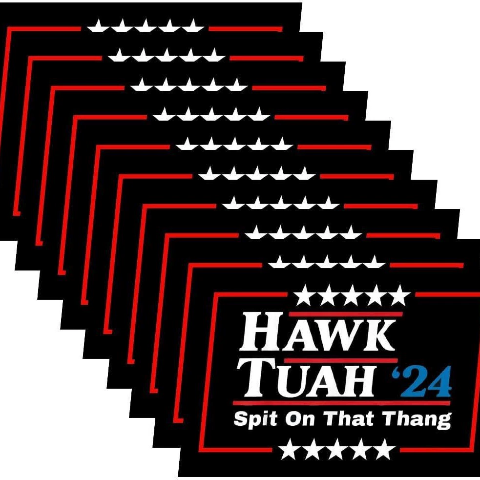 HAWK TUAH Отплёвывайте на ту вещь 10 шт наклейки, политически чувствительные темы