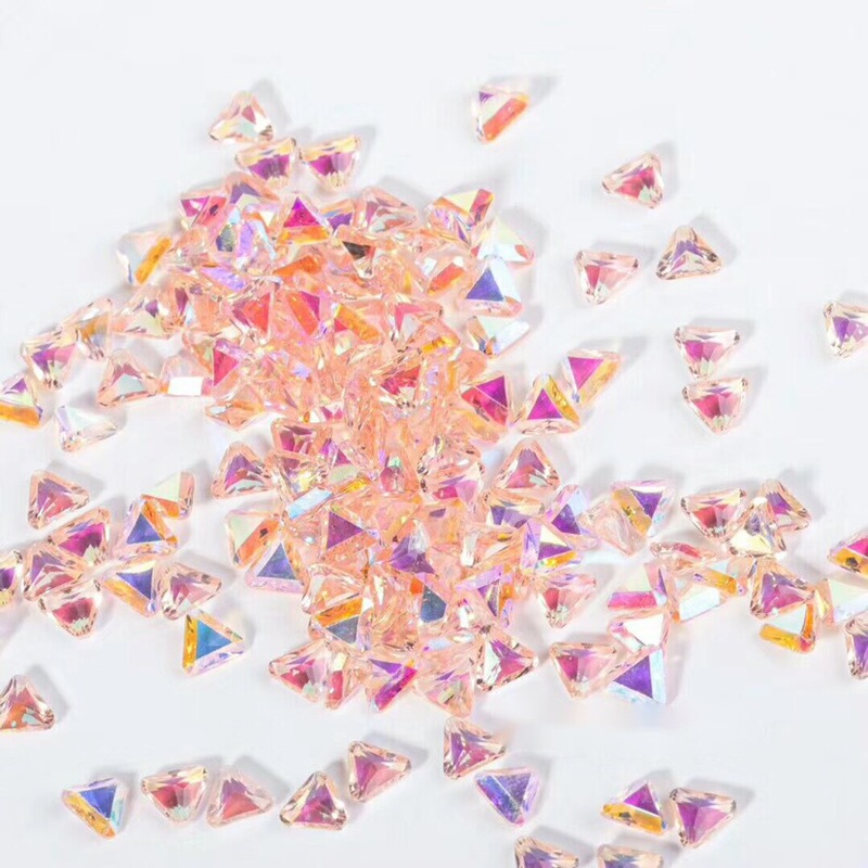 New Japanese Flash Manicure Diamond DIY Handmade Jewelry Pointed Nail Sticker Diamond Decorative Resin Transparent Imitation