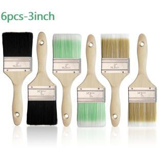 6pcs��Ʒ�|3Ӣ��ƽ������ˢ����ˢ�z�m��ˮ����6pcs-3inch brush