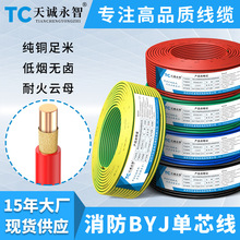 纯铜WDZBN-BYJ1.5 2.5 4平方消防NHBV低烟无卤耐火阻燃单芯硬电线