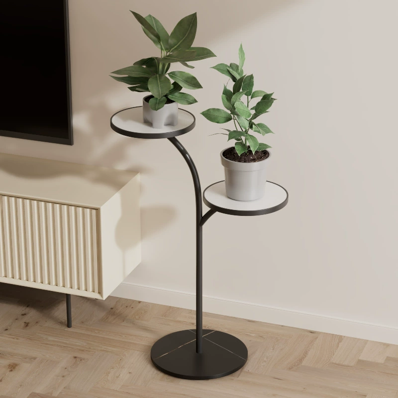 Бытовая гостиная, угловая декоративная стойка для цветов, стильная каменная доска, двухпластинчатая стойка для растений, Nordic Light, роскошная стойка для хранения в ванной комнате